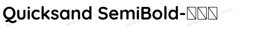 Quicksand SemiBold字体转换